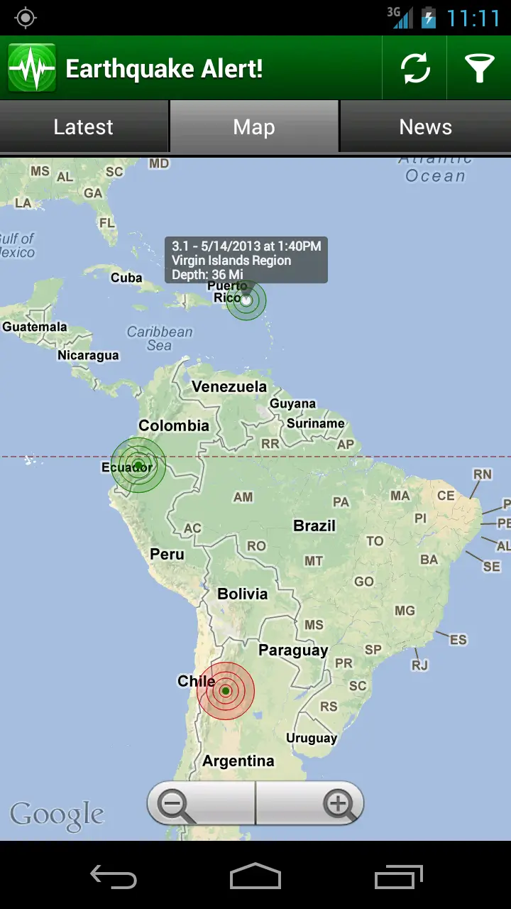 Screenshot Earthquake Alert APK 3.0.5
