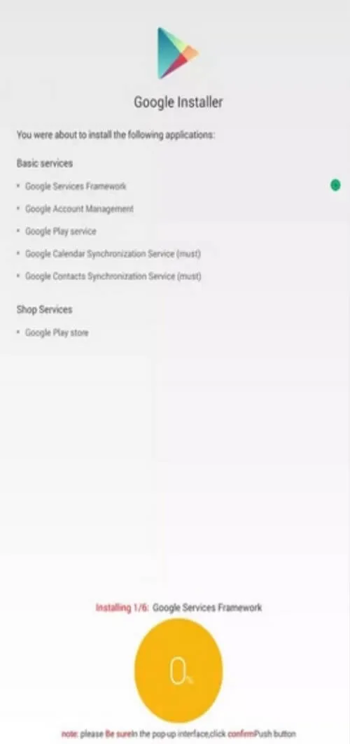 Screenshot Google Installer APK v5.0 untuk Pasang Layanan Google