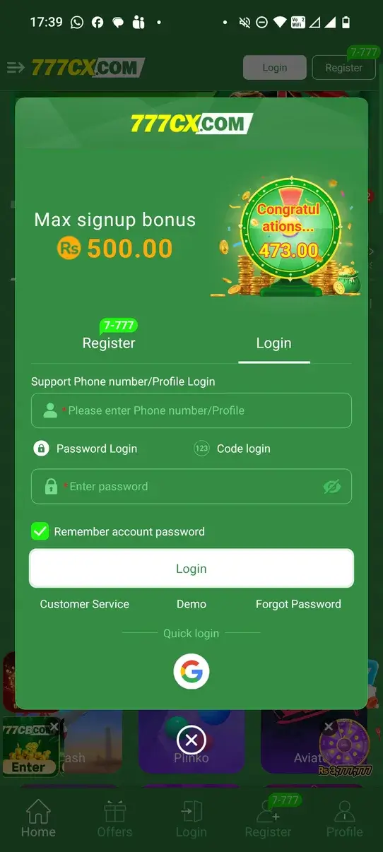 Screenshot 777CX APK