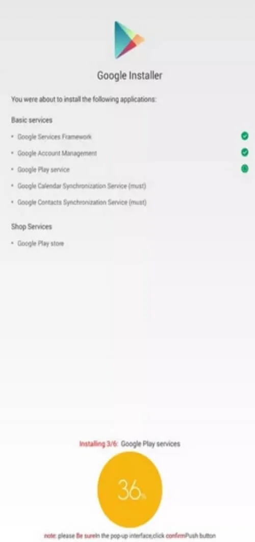Screenshot Google Installer APK v5.0 untuk Pasang Layanan Google