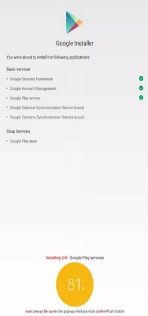 Screenshot Google Installer APK v5.0 untuk Pasang Layanan Google