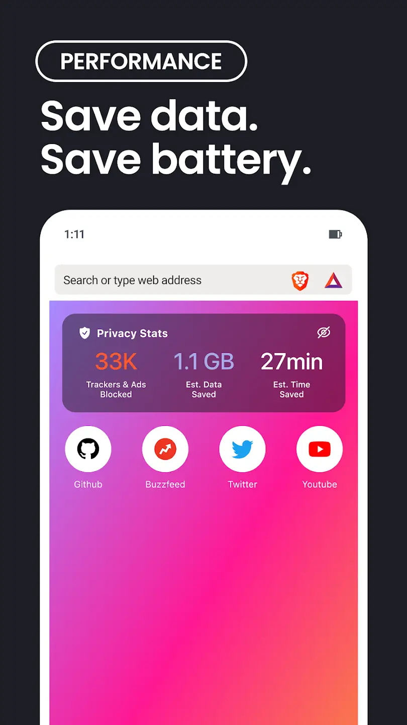 Screenshot Brave Browser APK v1.90.121