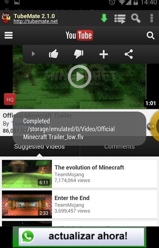Screenshot TubeMate APK