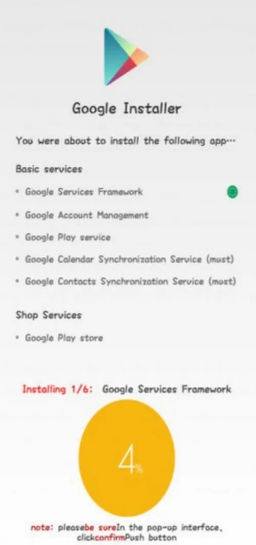 Screenshot Google Installer APK v5.0 untuk Pasang Layanan Google