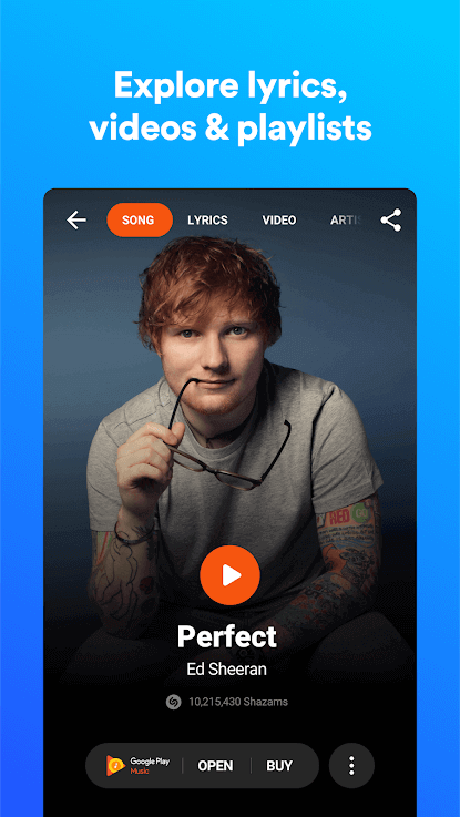 Screenshot Shazam APK