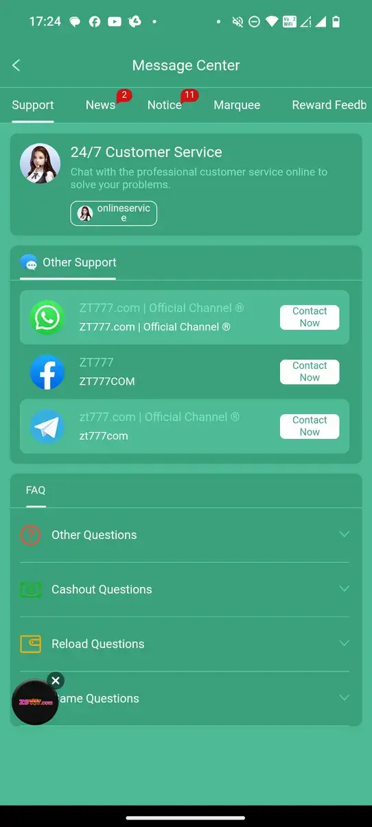 Screenshot ZT777 APK v1.0