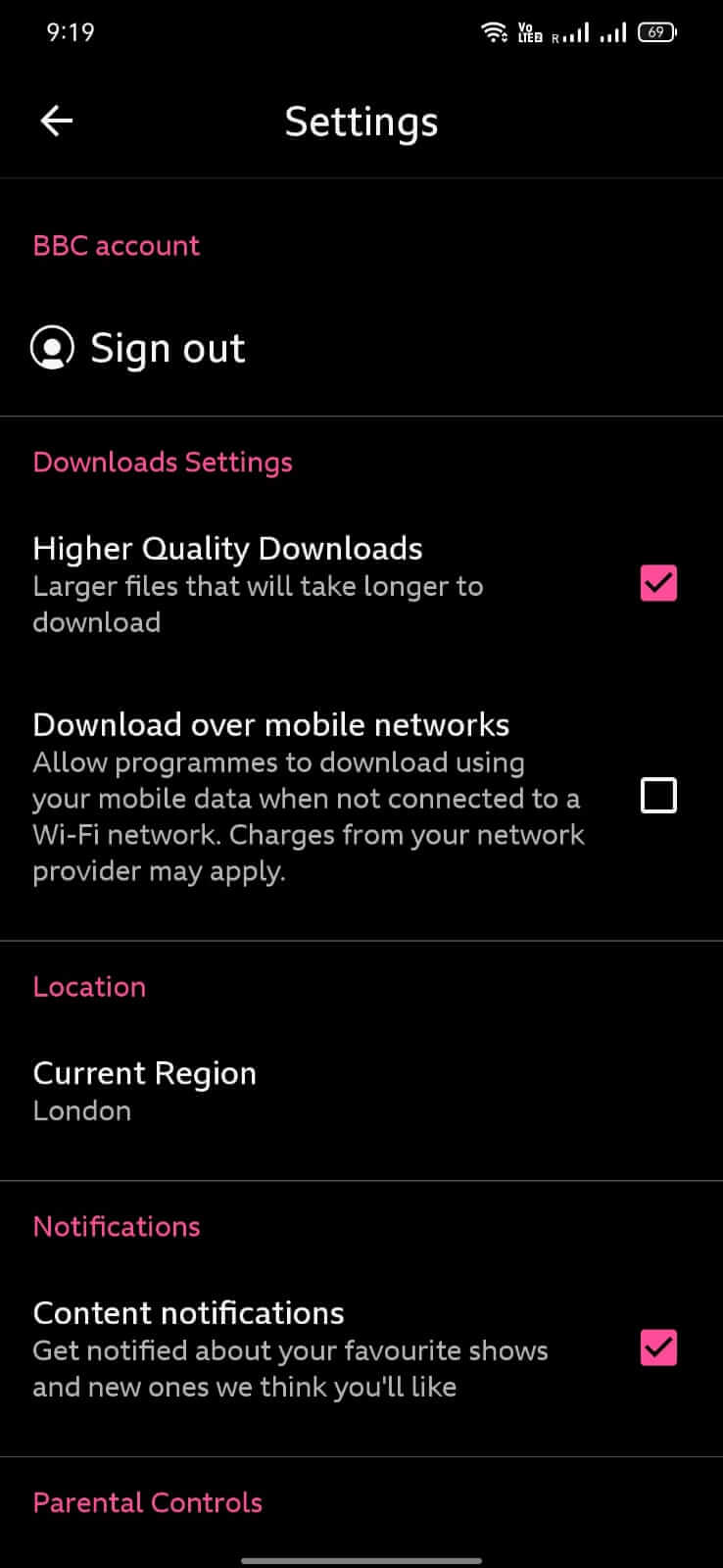Screenshot BBC iPlayer APK