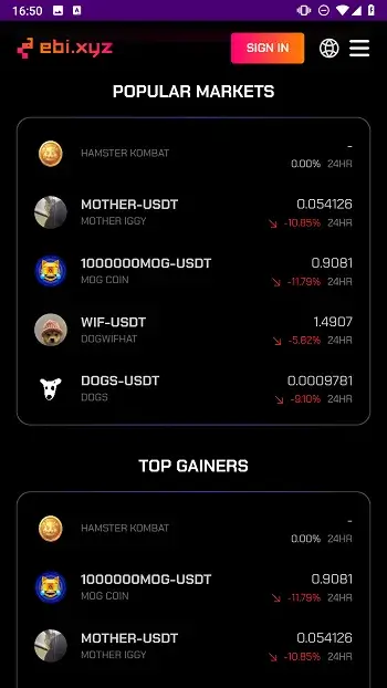Screenshot EBI Exchange APK