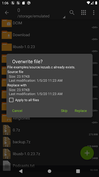 Screenshot ZArchiver APK v1.0.10