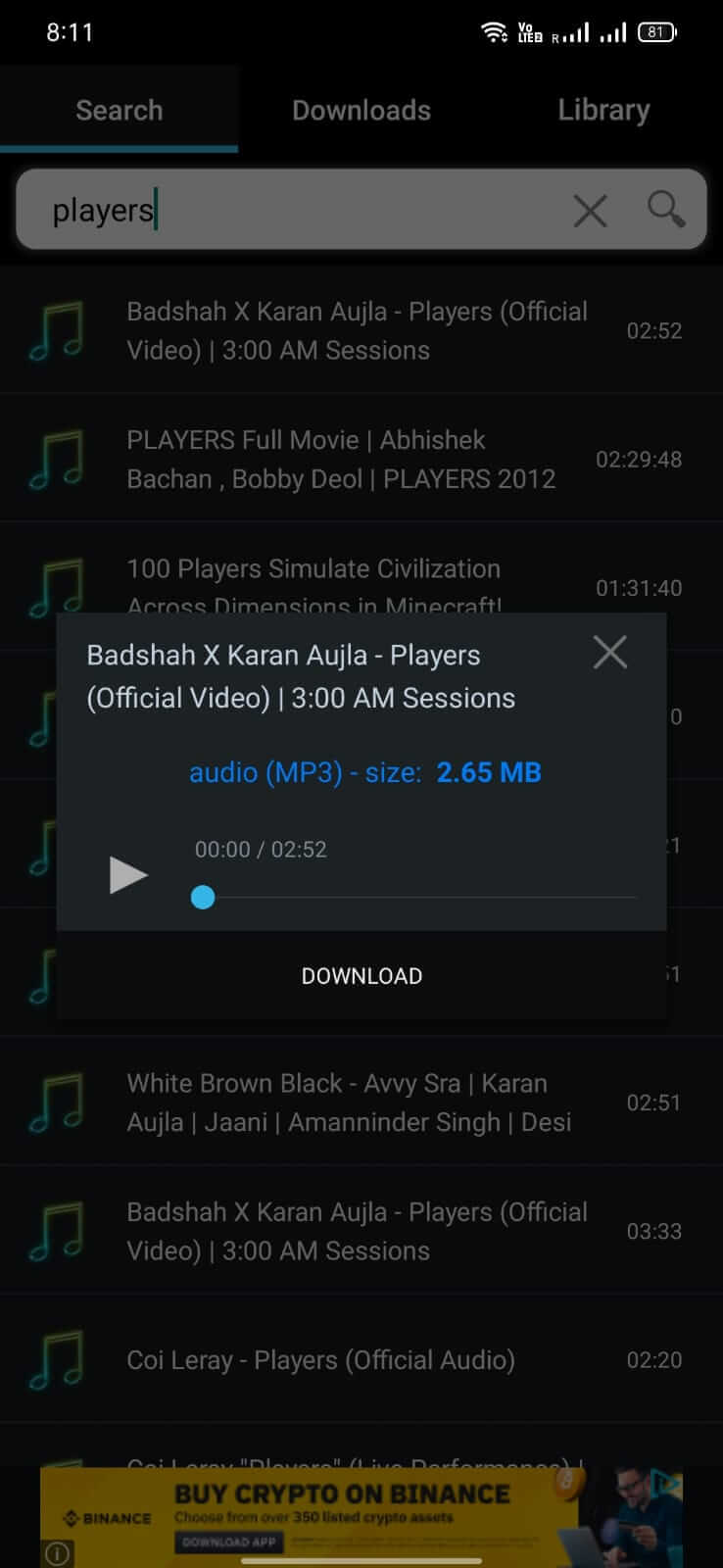 Screenshot GTunes Music Downloader APK