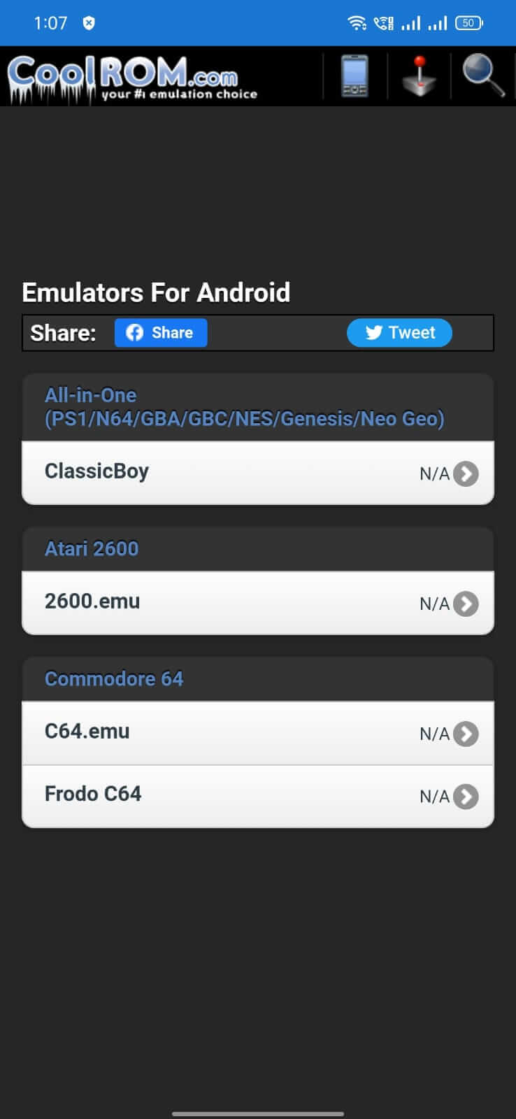 Screenshot CoolROM APK v1.0
