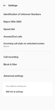 Screenshot OnePlus Dialer APK v5.0.1