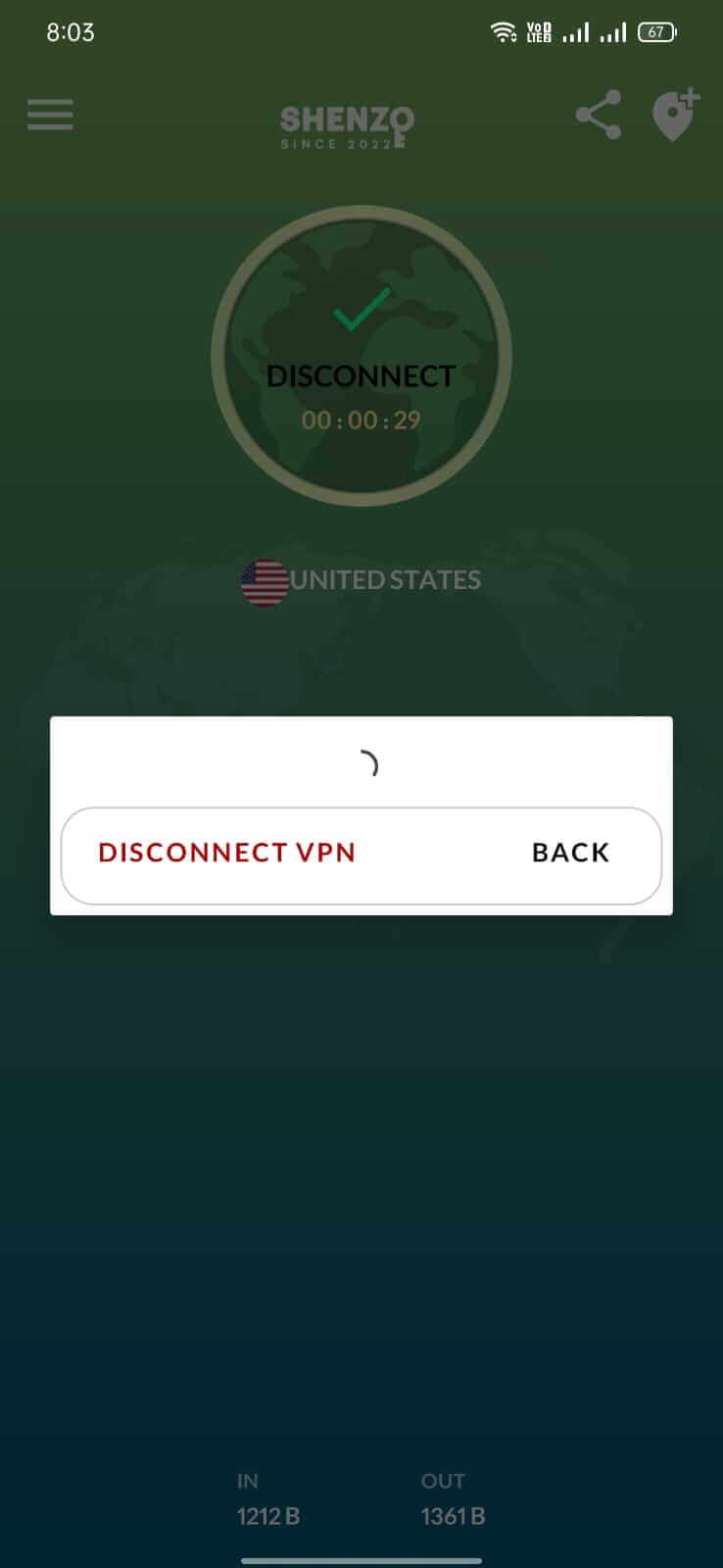Screenshot Shenzo VPN APK