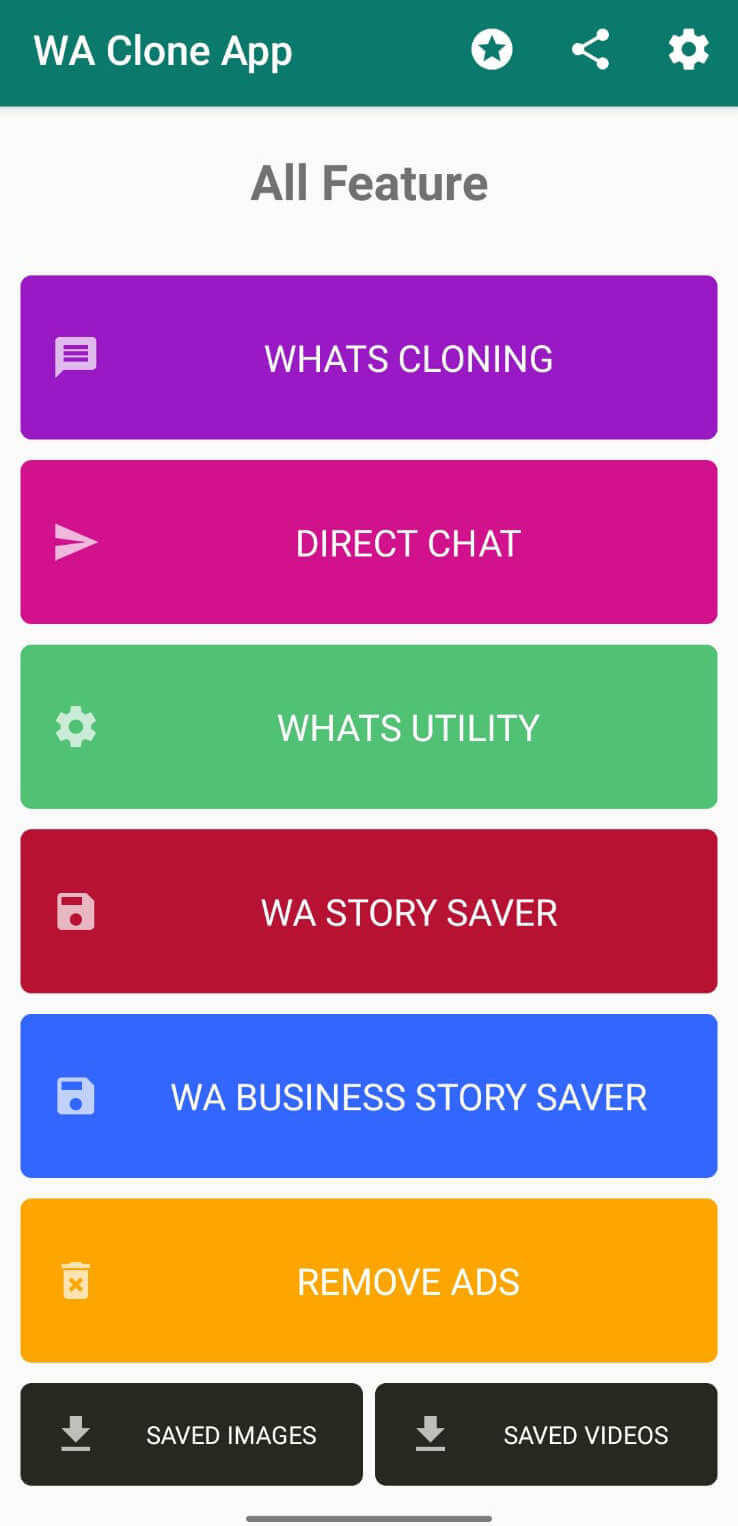 Screenshot WA Clone APK v8.1: Clone WhatsApp ke HP Lain