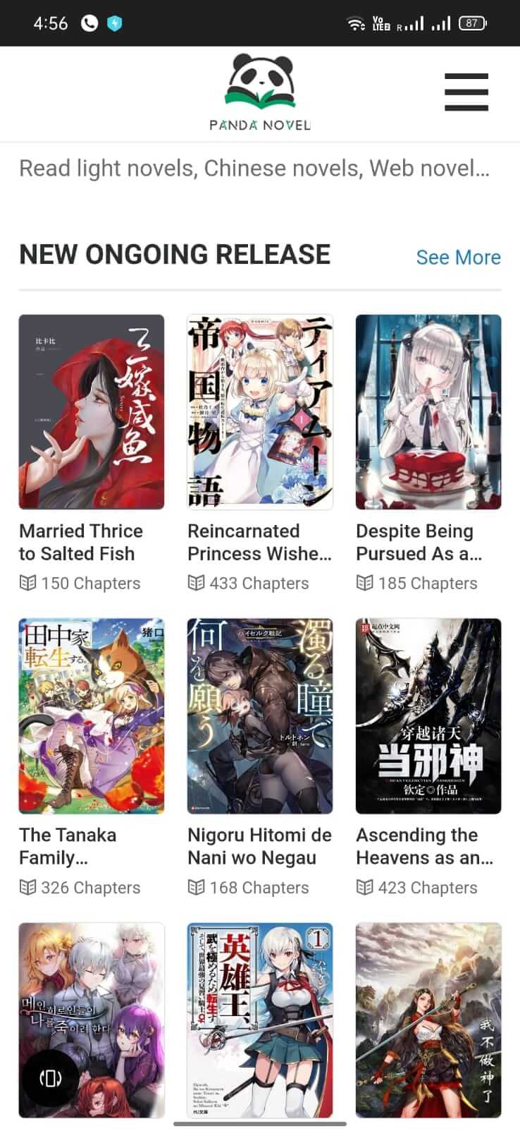 Screenshot Panda Novel APK