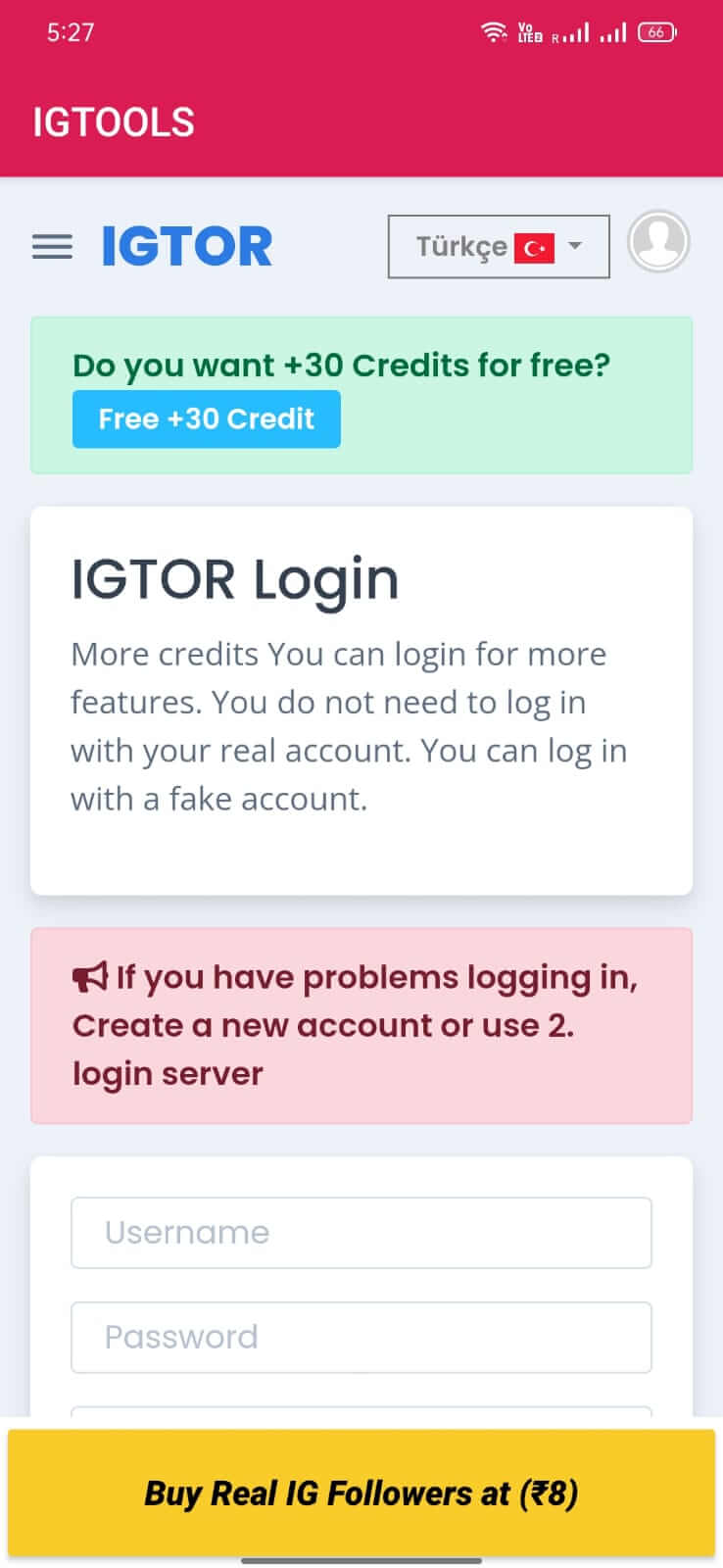 Screenshot IGTools APK v9S
