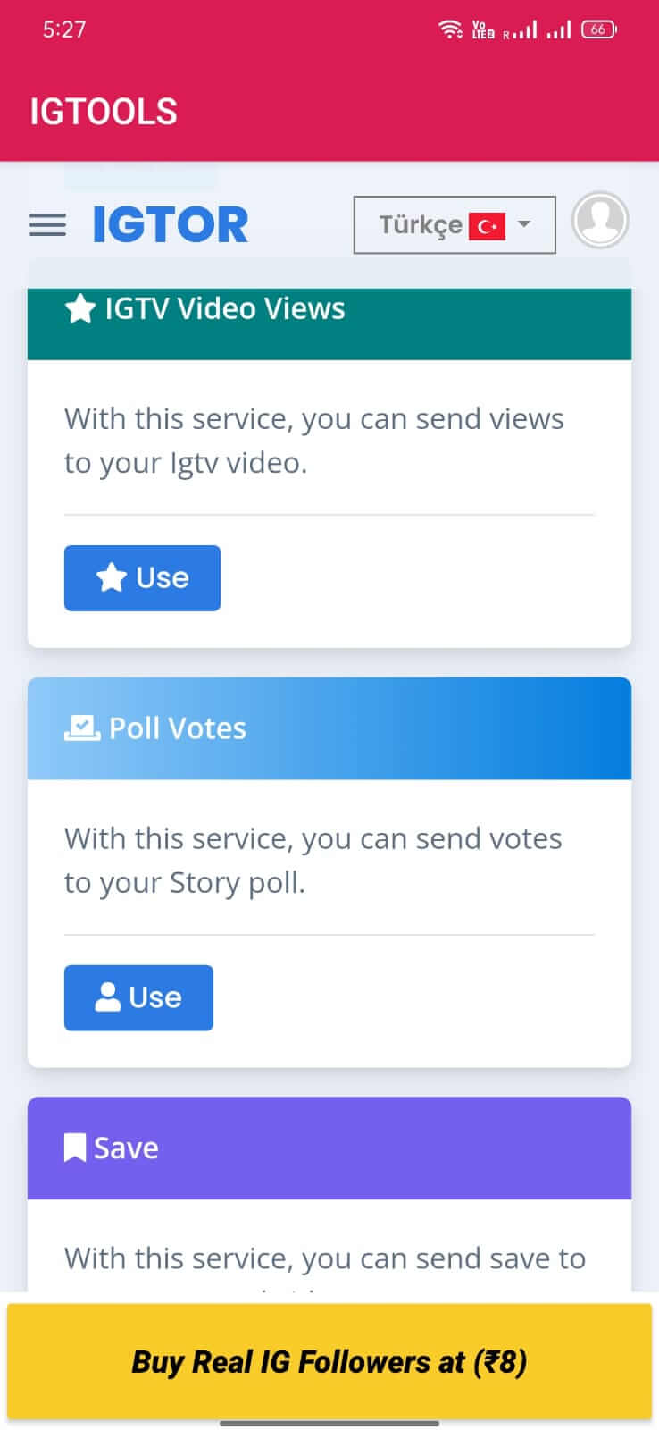 Screenshot IGTools APK v9S