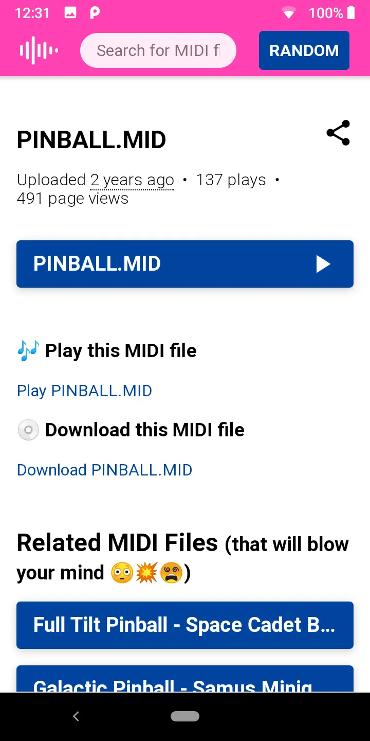 Screenshot BitMidi APK v1 - Arsip MIDI untuk Streaming dan Unduh