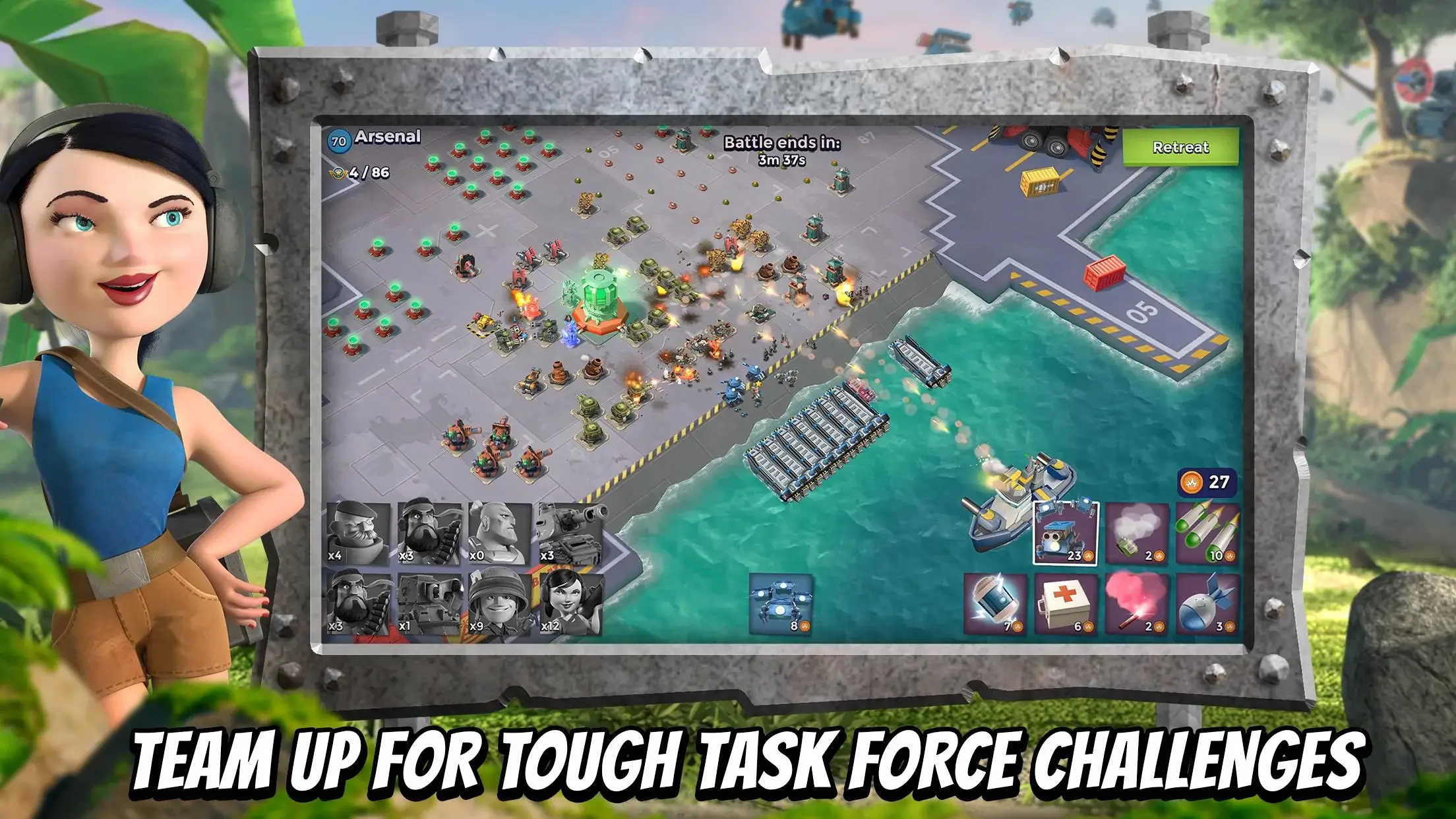 Screenshot Boom Beach APK v61.102 - Strategi Perang Pulau Seru