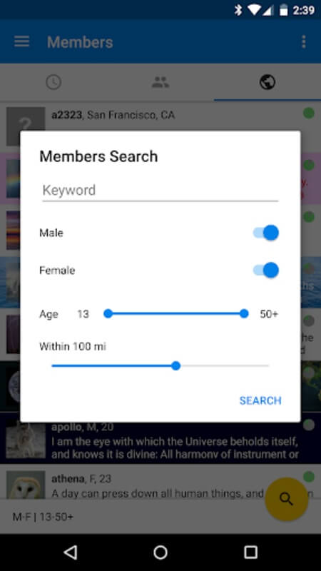 Screenshot Chatango APK v2.1.5