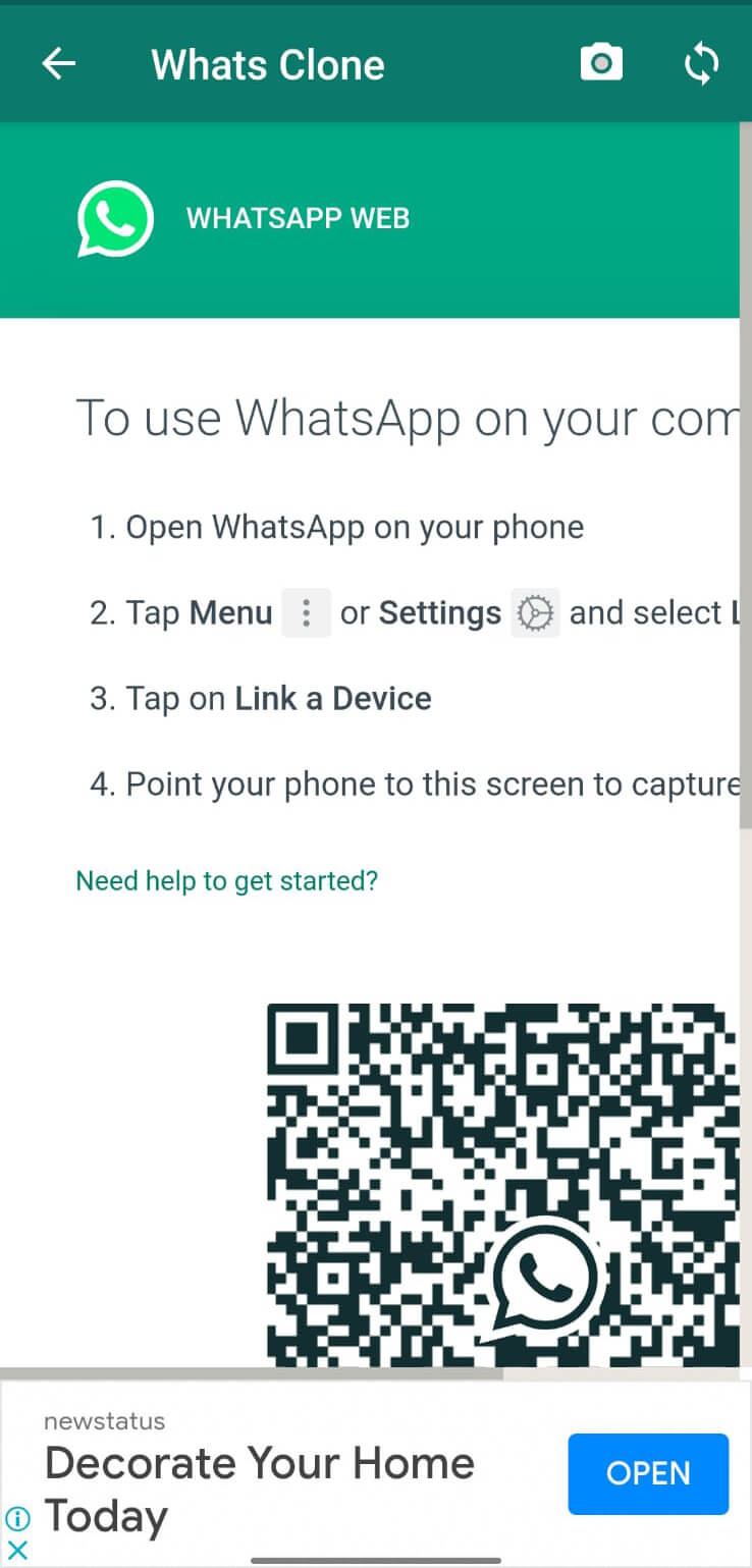 Screenshot WA Clone APK v8.1: Clone WhatsApp ke HP Lain