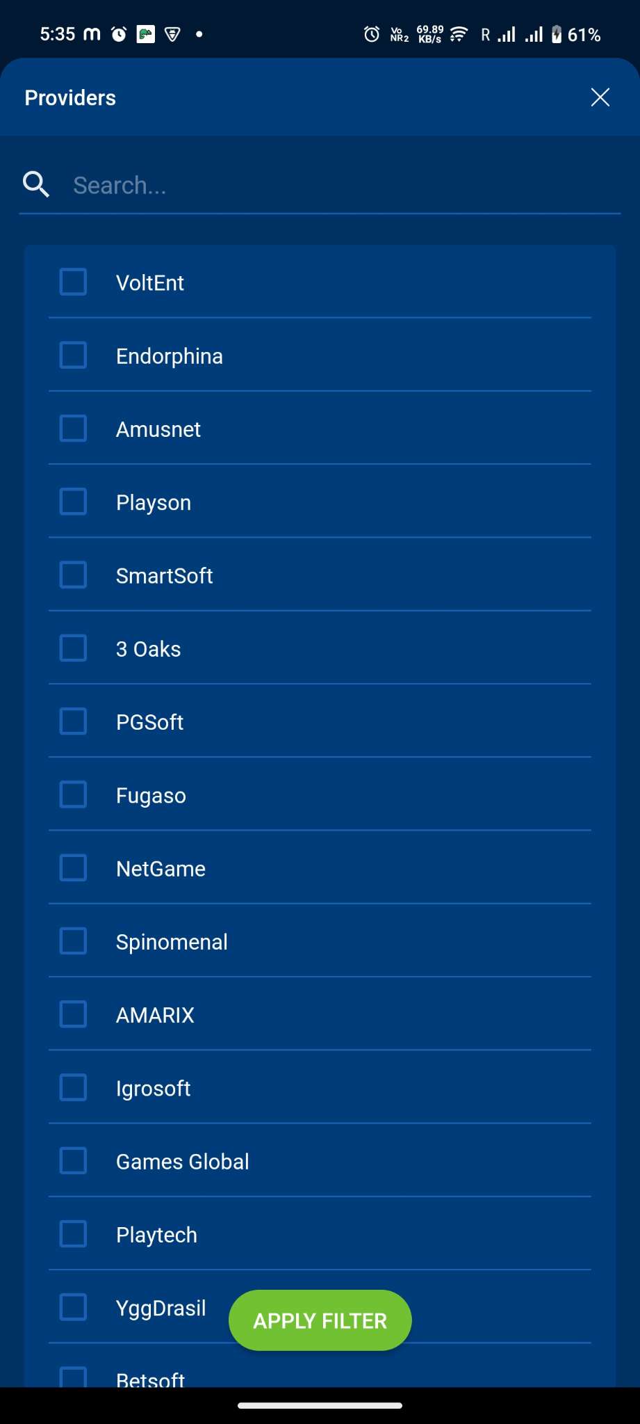 Screenshot MostBet APK v7.3.1