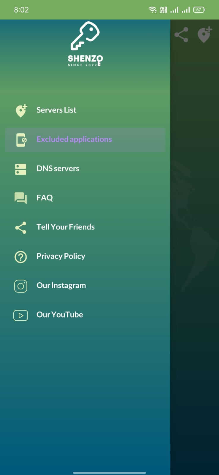 Screenshot Shenzo VPN APK