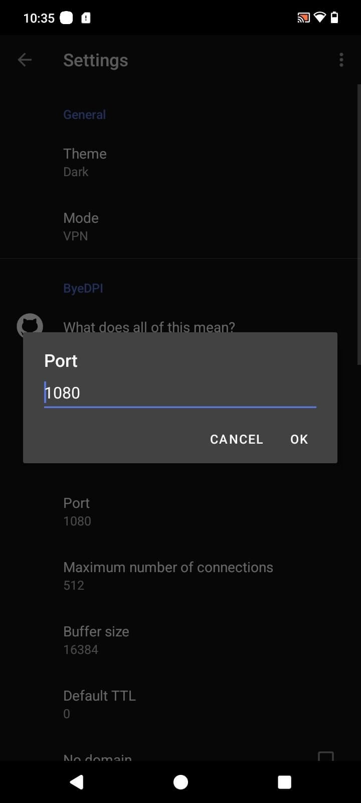 Screenshot Byedpi APK v1.2.0 untuk Android