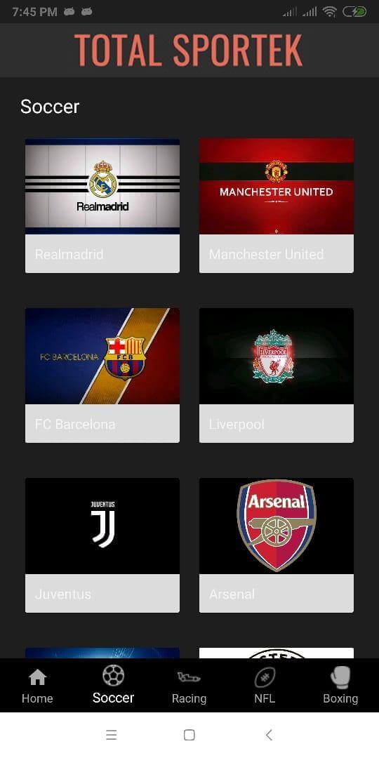 Screenshot TotalSportek APK