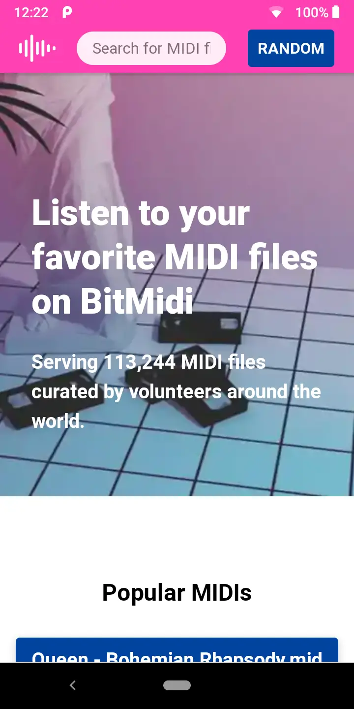 Screenshot BitMidi APK v1 - Arsip MIDI untuk Streaming dan Unduh