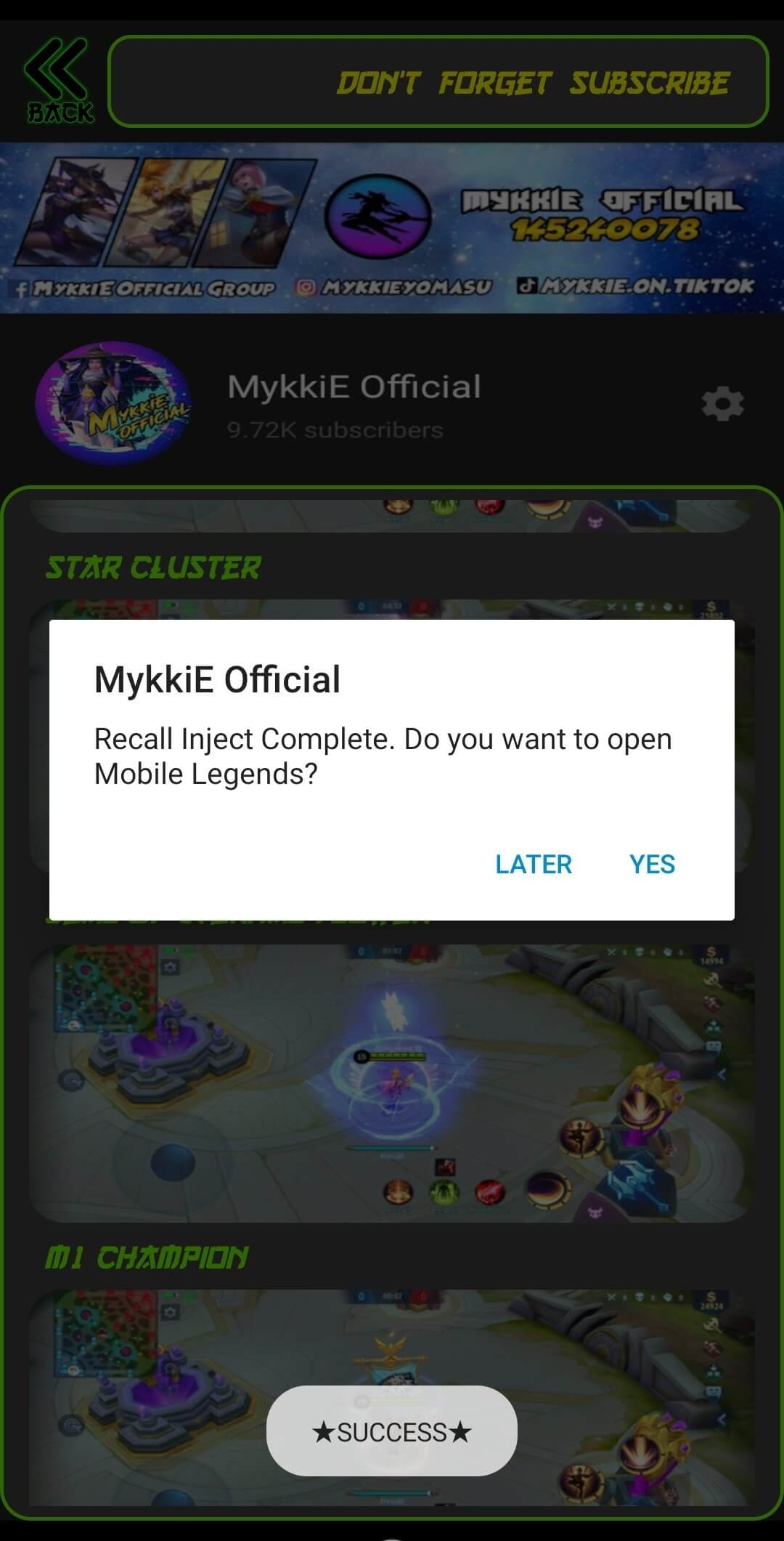 Screenshot Mykkie Skin Injector APK