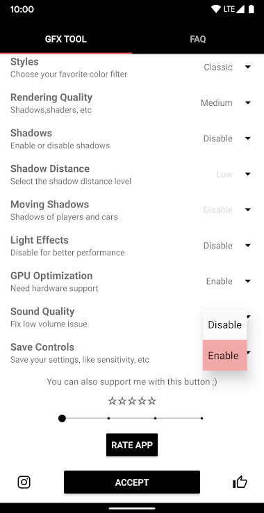 Screenshot GFX Tool APK v10.4.0