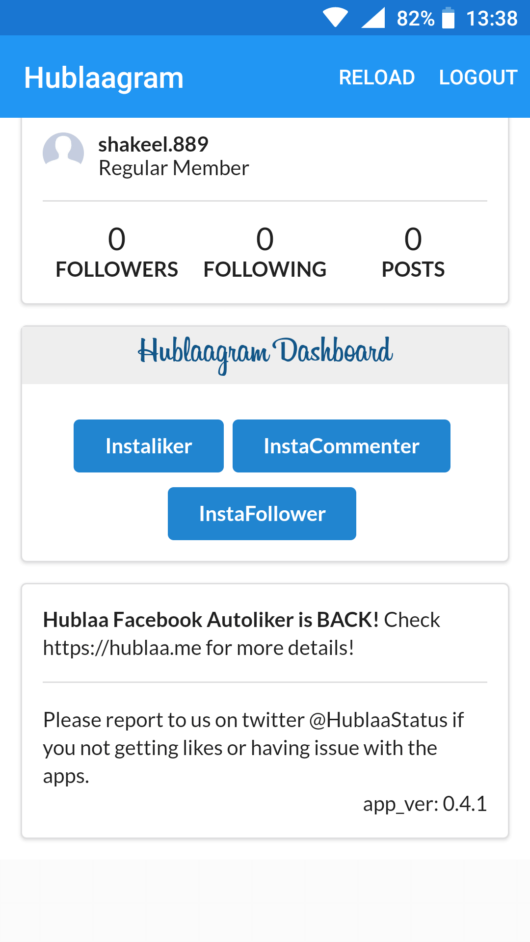 Screenshot Hublaagram APK