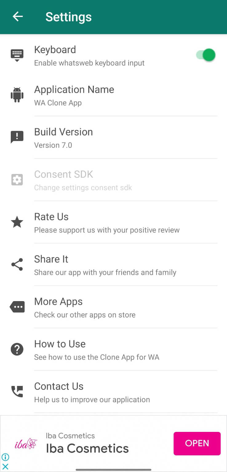 Screenshot WA Clone APK v8.1: Clone WhatsApp ke HP Lain