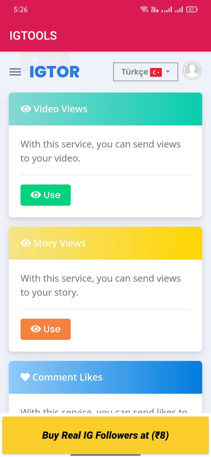 Screenshot IGTools APK v9S