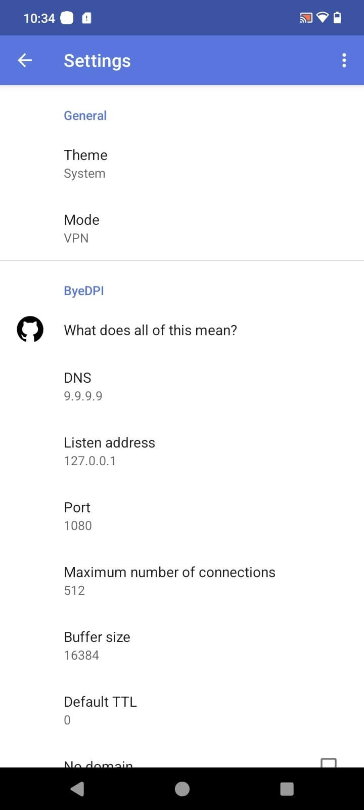 Screenshot Byedpi APK v1.2.0 untuk Android