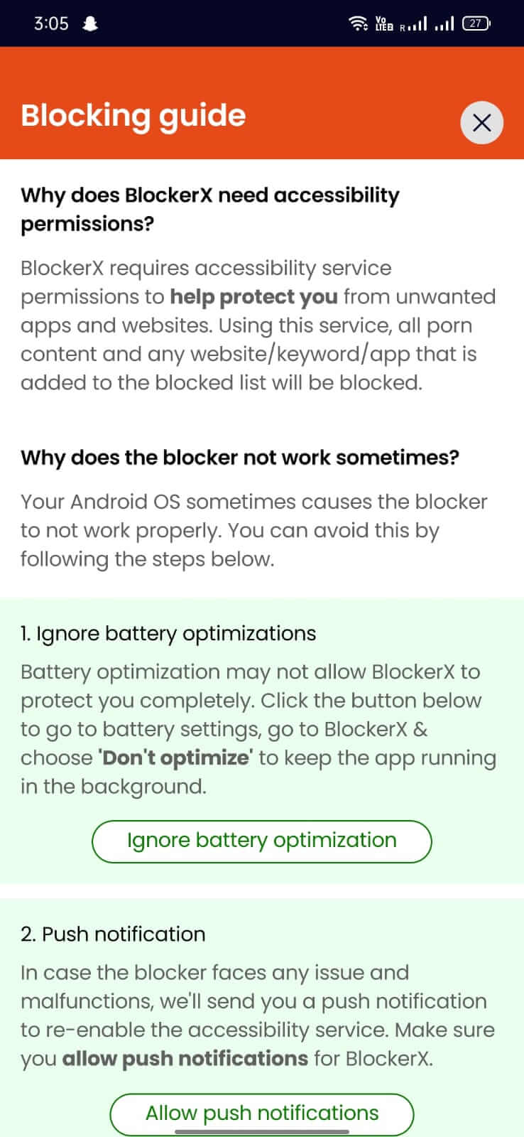 Screenshot BlockerX APK - Pemblokir Konten Mengganggu untuk Fokus
