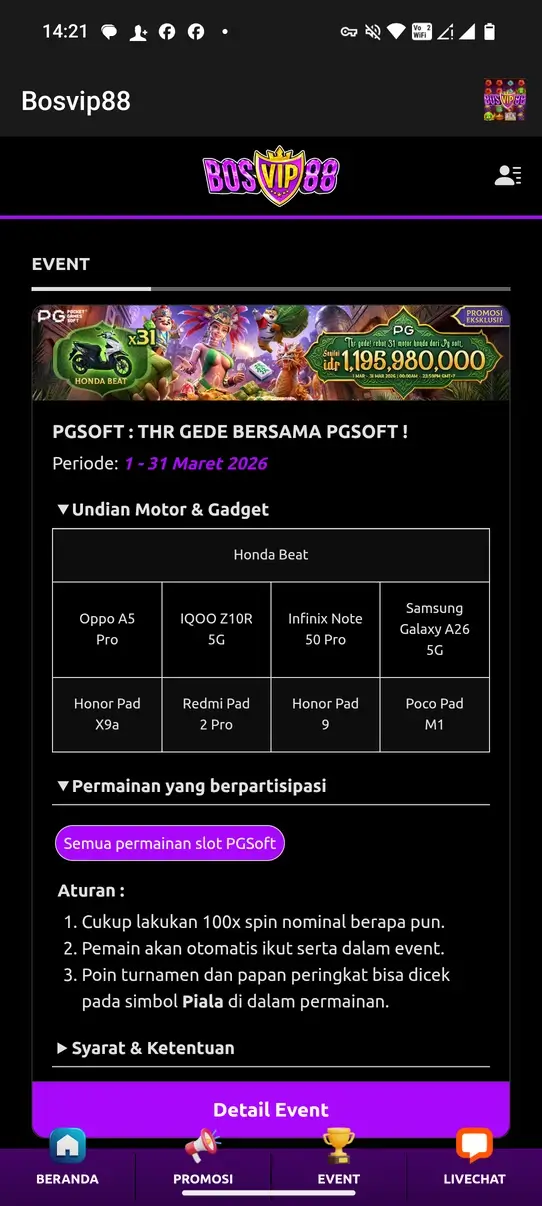Screenshot Bosvip88 APK v13.9